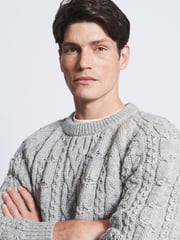 Grau - Aubin – Westport Aran – Pullover aus Wolle mit Rundhalsausschnitt - Bild 3 von 7