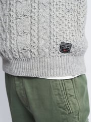 Grau - Aubin – Westport Aran – Pullover aus Wolle mit Rundhalsausschnitt - Bild 4 von 7