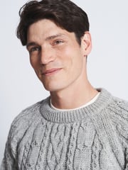 Grau - Aubin – Westport Aran – Pullover aus Wolle mit Rundhalsausschnitt - Bild 5 von 7