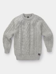 Grau - Aubin – Westport Aran – Pullover aus Wolle mit Rundhalsausschnitt - Bild 6 von 7