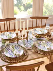 Set of 5 Multi Pastel Textured Tealight and Taper Candle Holders - Image 3 of 5