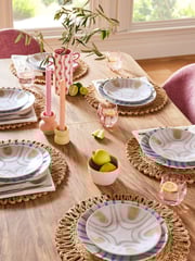 Set of 5 Multi Pastel Textured Tealight and Taper Candle Holders - Image 4 of 5