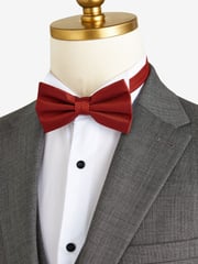 Rust Orange Textured Silk Bow Tie - Image 1 of 2