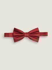 Rust Orange Textured Silk Bow Tie - Image 2 of 2