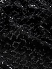 Black Long Sleeve Sequin Mini Dress - Image 6 of 6