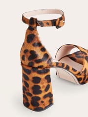 Boden Brown Heeled Platform Sandals - Image 4 of 4