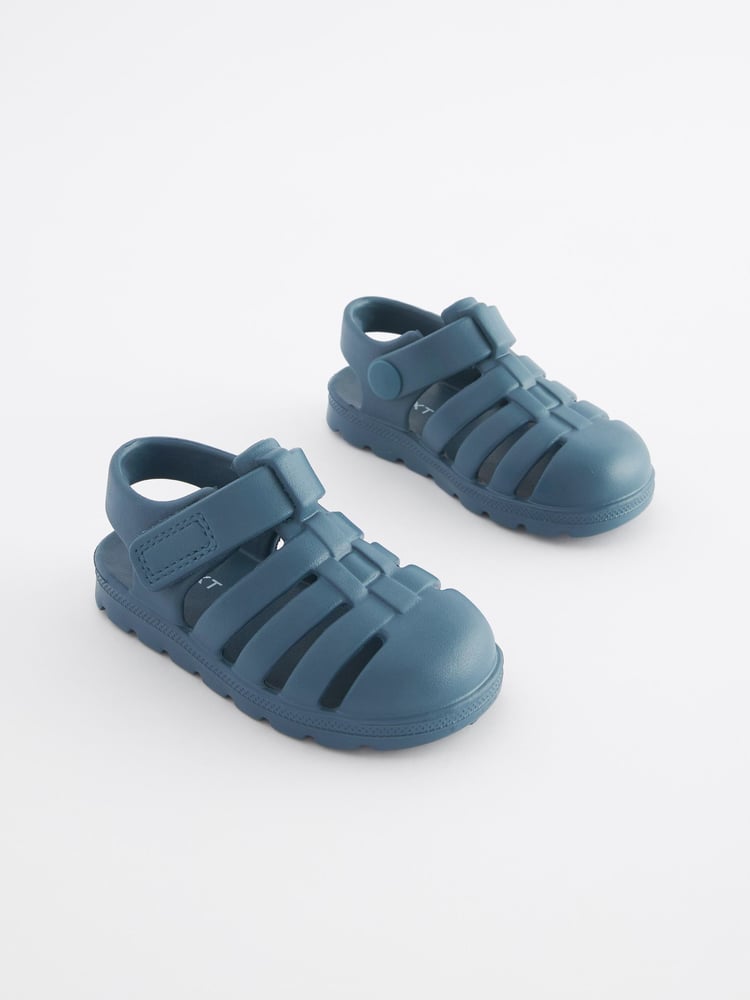 Petrolblau - Plastiksandalen mit Römersandalendesign - Bild 1 von 5 Petrolblau - Plastiksandalen mit Römersandalendesign - Bild 1 von 5