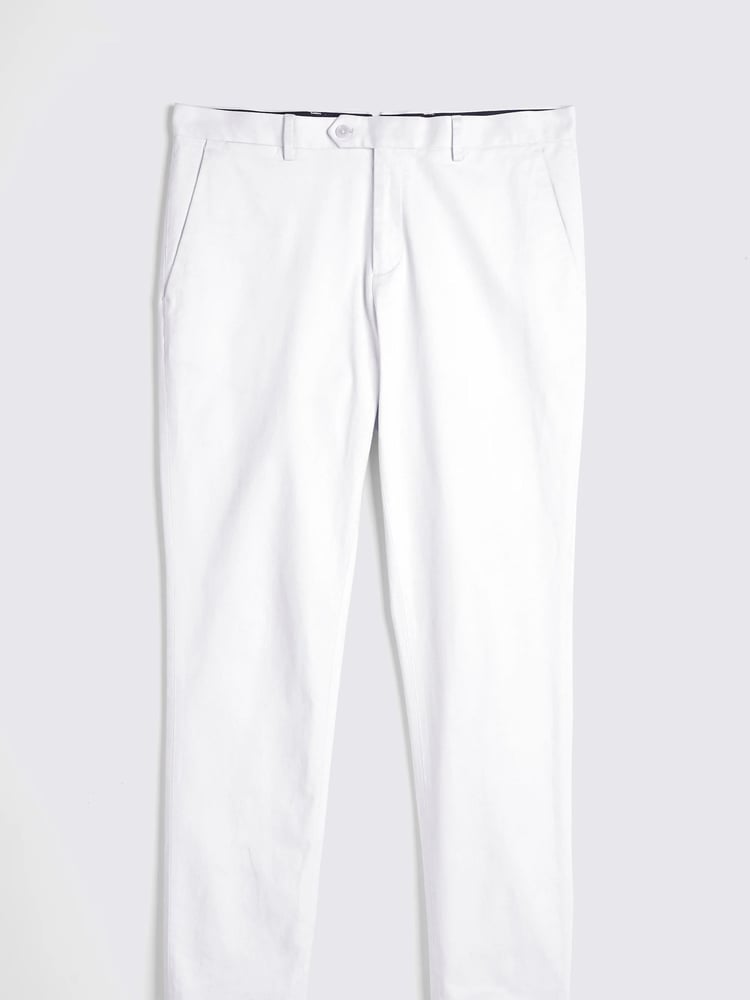 MOSS White Slim Chino Trousers - Image 4 of 4
