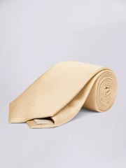 MOSS Yellow Oxford Silk Tie - Image 1 of 2