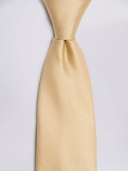 MOSS Yellow Oxford Silk Tie - Image 2 of 2