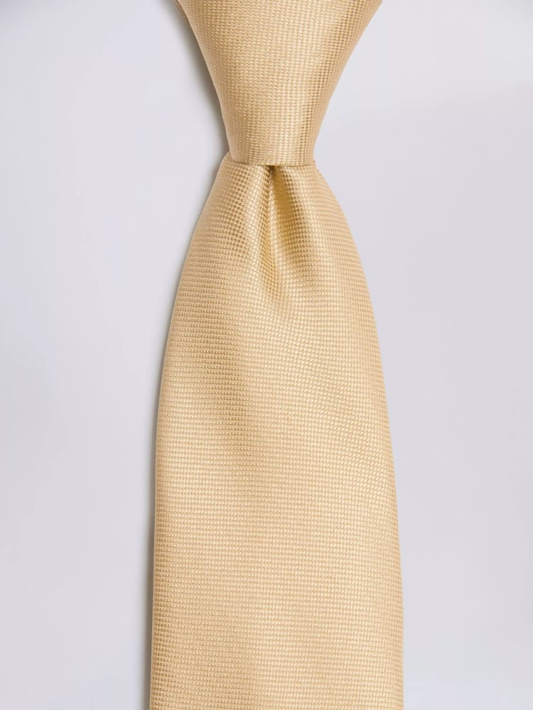 MOSS Yellow Oxford Silk Tie - Image 2 of 2