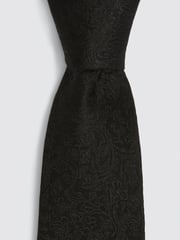 MOSS Black Oxford Silk Tie - Image 2 of 2