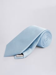MOSS Blue Oxford Silk Tie - Image 1 of 2