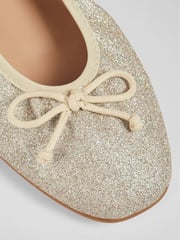 LK Bennett Metallic Trilly Ballerina Pumps - Image 4 of 4