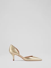 LK Bennett Metallic Harley Leather D'orsay Courts - Image 1 of 4