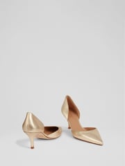 LK Bennett Metallic Harley Leather D'orsay Courts - Image 3 of 4