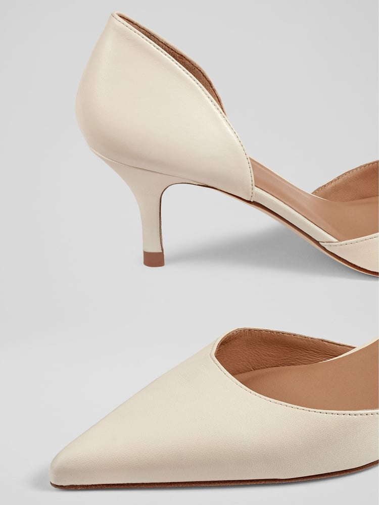 LK Bennett Natural Harley Leather D'orsay Courts - Image 4 of 4