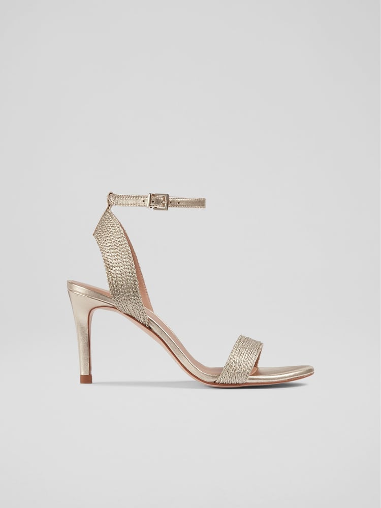 LK Bennett Metallic Ivette Rope Sandals - Image 1 of 4