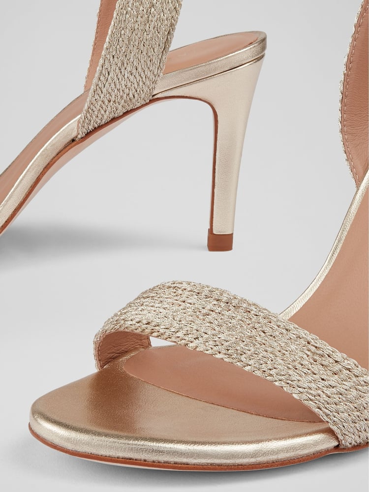 LK Bennett Metallic Ivette Rope Sandals - Image 4 of 4