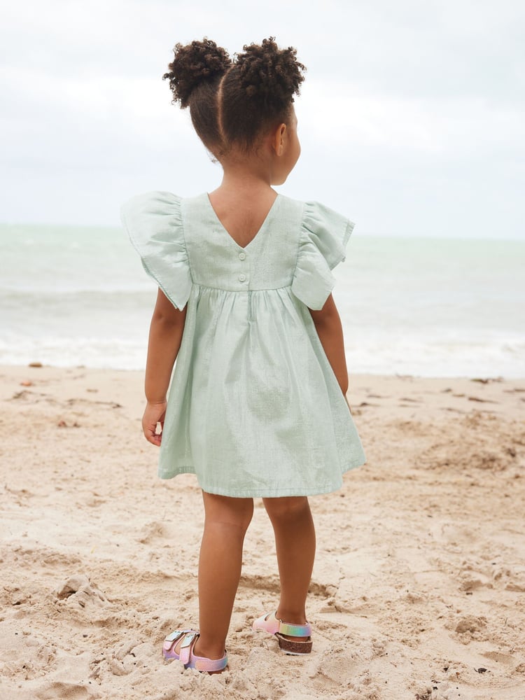 Mint Green Shimmer Party Dress (3mths-8yrs) - Image 2 of 7