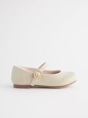 Ivory Gold Standard Fit (F) Bridesmaid Occasion Mary Jane Shoes - Image 2 of 6