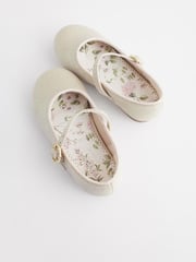 Ivory Gold Standard Fit (F) Bridesmaid Occasion Mary Jane Shoes - Image 3 of 6