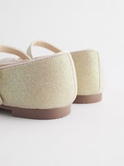 Ivory Gold Standard Fit (F) Bridesmaid Occasion Mary Jane Shoes - Image 6 of 6