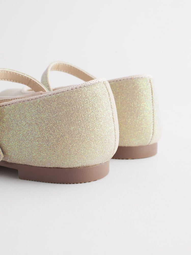 Ivory Gold Standard Fit (F) Bridesmaid Occasion Mary Jane Shoes - Image 6 of 6
