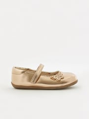 Rose Gold Standard Fit (F) Butterfly Mary Jane Shoes - Image 2 of 5