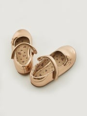 Rose Gold Standard Fit (F) Butterfly Mary Jane Shoes - Image 3 of 5