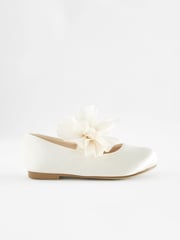 Ivory Standard Fit (F) Mary Jane Bridesmaid Bow Occasion Shoes - Image 2 of 5