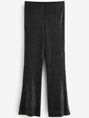 Black Flared Sequin Trousers - Image 5 of 6