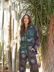 Another Sunday Long Sleeved Satin Oversized Shirt In Multi Print - Image 1 of 9