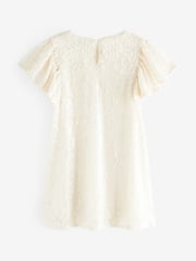 Cream Sequin Dress (3-16yrs) - Image 7 of 8