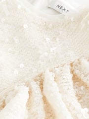 Cream Sequin Dress (3-16yrs) - Image 8 of 8