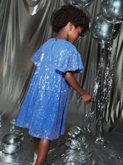 Cobalt Blue Sequin Dress (3-16yrs) - Image 3 of 8