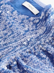 Cobalt Blue Sequin Dress (3-16yrs) - Image 8 of 8