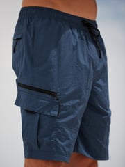 Navy Blue Utility Swim Shorts - Image 1 of 12