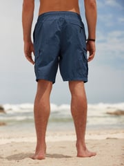 Navy Blue Utility Swim Shorts - Image 5 of 12