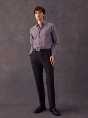 Sage Green Regular Fit Printed Trimmed Shirt - Image 2 of 8