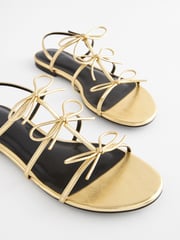 Gold Regular/Wide Fit Forever Comfort ® Bow Slingback Sandals - Image 3 of 4
