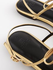 Gold Regular/Wide Fit Forever Comfort ® Bow Slingback Sandals - Image 4 of 4