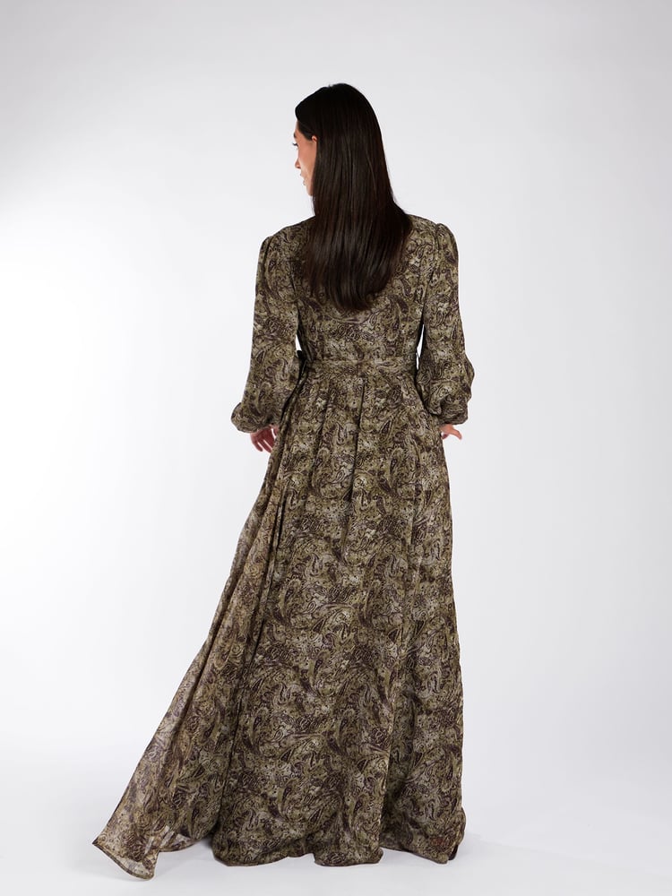 Aab Green Autumn Paisley Maxi Dress - Image 2 of 5