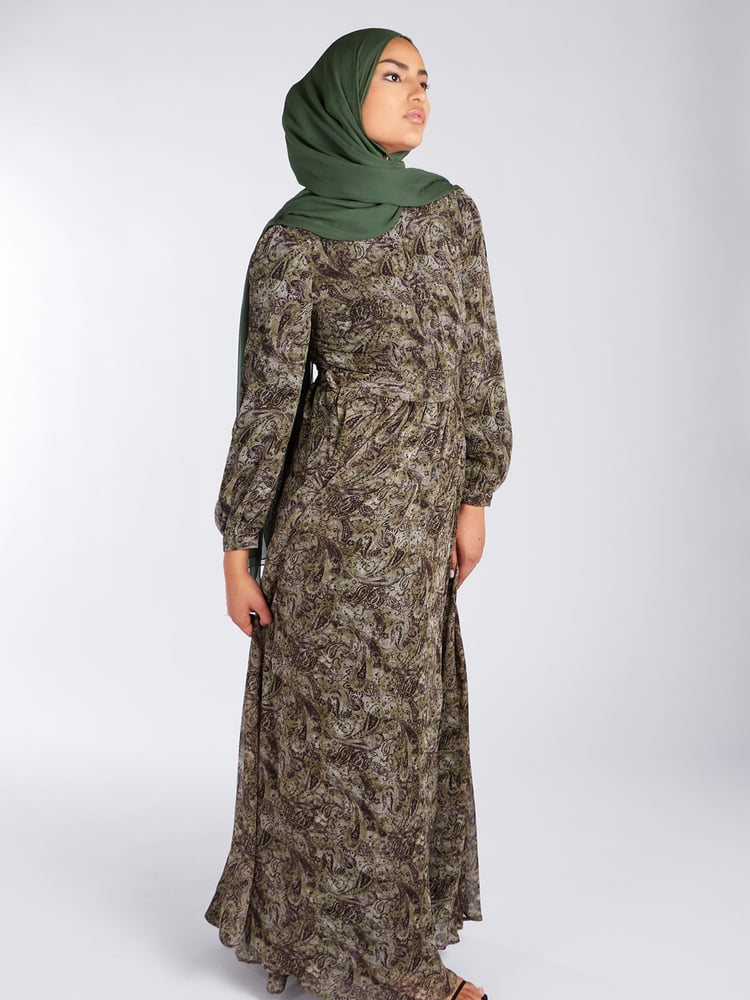 Aab Green Autumn Paisley Maxi Dress - Image 5 of 5
