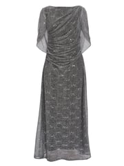 Gina Bacconi Natural Joanna Metallic Sequin Knit Maxi Dress - Image 5 of 5