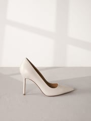 Bone White Forever Comfort Leather Point Toe Court Shoes - Image 1 of 5