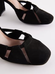 Black Forever Comfort® Cut-Out Block Heel Shoes - Image 3 of 5