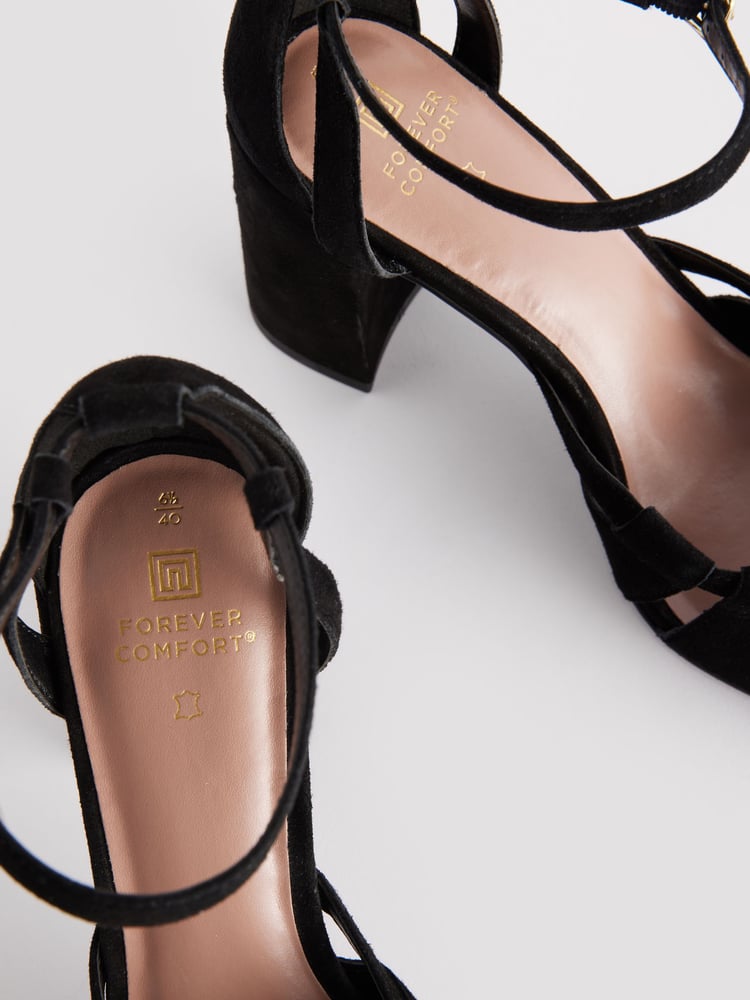 Black Forever Comfort® Cut-Out Block Heel Shoes - Image 5 of 5