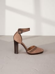 Camel Signature Leather Stitch Detail Heels - Image 2 of 6