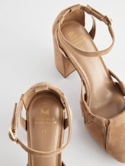 Brown Forever Comfort® Cut-Out Block Heel Shoes - Image 6 of 7